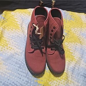 Shoreditch canvas booties